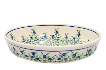 Tava ovala pentru copt Berries, ceramica smaltuita, pictata manual, 19,0 x 27,5 cm, volum 1,4 L [1]