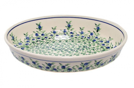 Tava ovala pentru copt Berries, ceramica smaltuita, pictata manual, 19,0 x 27,5 cm, volum 1,4 L [3]