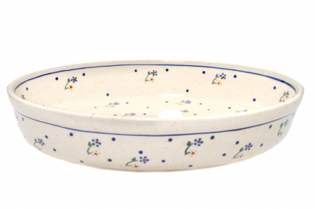 Tava ovala pentru copt Little Flowers, ceramica smaltuita, pictata manual, 19,0 x 27,5 cm, volum 1,4 L [4]