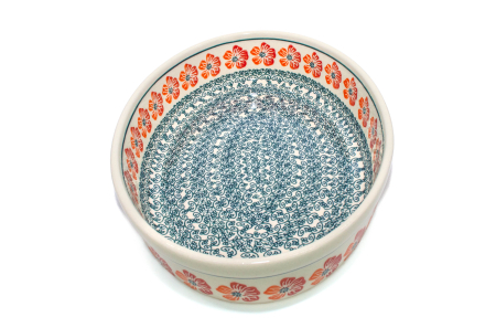 Tava ovala pentru copt Poppy Rain, ceramica smaltuita, pictata manual, 19,0 x 27,5 cm, volum 1,4 L [5]