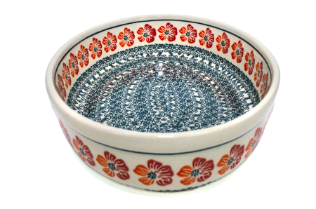 Tava ovala pentru copt Poppy Rain, ceramica smaltuita, pictata manual, 19,0 x 27,5 cm, volum 1,4 L [4]