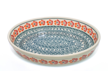 Tava ovala pentru copt Poppy Rain, ceramica smaltuita, pictata manual, 19,0 x 27,5 cm, volum 1,4 L [7]