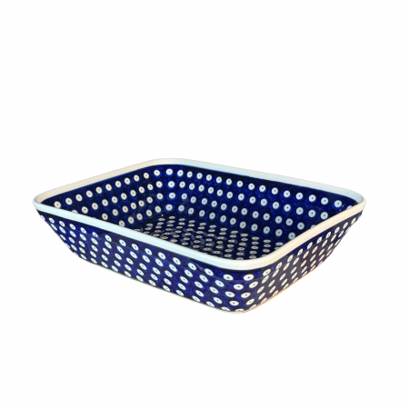 Tava pentru copt Blue Eyes, ceramica smaltuita, pictata manual, 24,7 x 30,6 cm, volum 2,7 L [1]