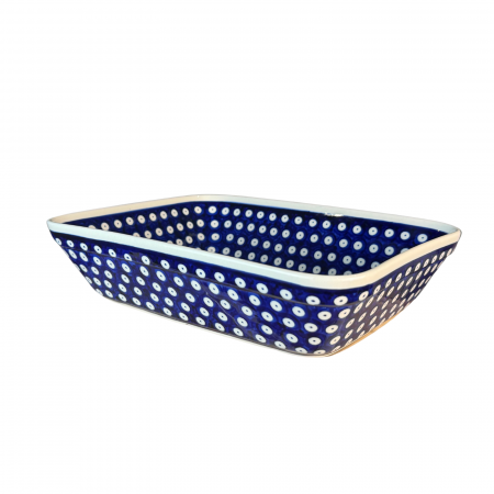 Tava pentru copt Blue Eyes, ceramica smaltuita, pictata manual, 24,7 x 30,6 cm, volum 2,7 L [4]