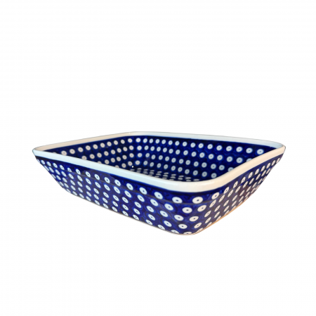 Tavi de copt - Tava pentru copt Blue Eyes, ceramica smaltuita, pictata manual, 24,7 x 30,6 cm, volum 2,7 L