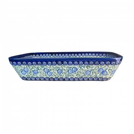 Tava pentru copt Blue Eyes, ceramica smaltuita, pictata manual, 24,7 x 30,6 cm, volum 2,7 L [9]