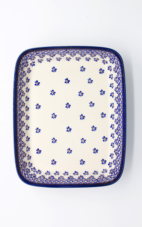 Tava pentru copt  Blue Field, ceramica smaltuita, pictata manual, 19,5 x 25,5 cm, volum 1,2 L [3]