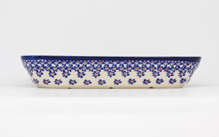 Tava pentru copt  Blue Field, ceramica smaltuita, pictata manual, 19,5 x 25,5 cm, volum 1,2 L [2]