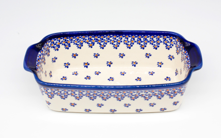 Tava pentru copt Blue Field, ceramica smaltuita, pictata manual, 26,5 x 12,5 cm, volum 1,0 L [1]