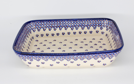 Tava pentru copt Blue Field, ceramica smaltuita, pictata manual, 27,5 x 33,3 cm, volum 3,4 L [2]