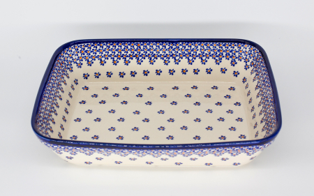 Tava pentru copt Blue Field, ceramica smaltuita, pictata manual, 27,5 x 33,3 cm, volum 3,4 L [3]