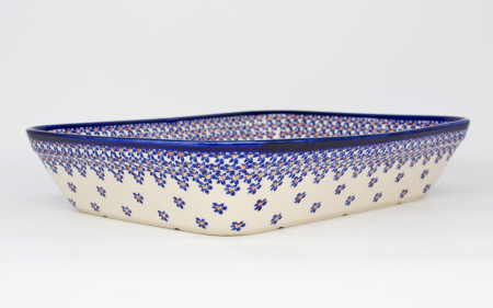 Tava pentru copt Blue Field, ceramica smaltuita, pictata manual, 27,5 x 33,3 cm, volum 3,4 L [1]