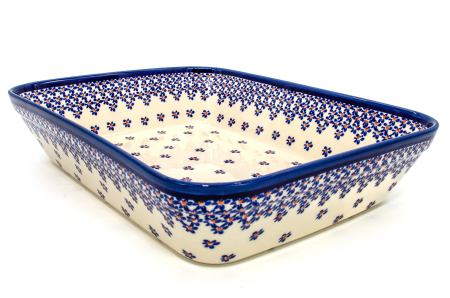 Tava pentru copt Blue Field, dreptunghiulara, ceramica smaltuita, pictata manual, 27,5 x 33,3 cm, volum 3,4 L [5]