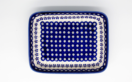 Tava pentru copt Floral Peacock, ceramica smaltuita, pictata manual, 19,5 x 25,5 cm, volum 1,2 L [4]