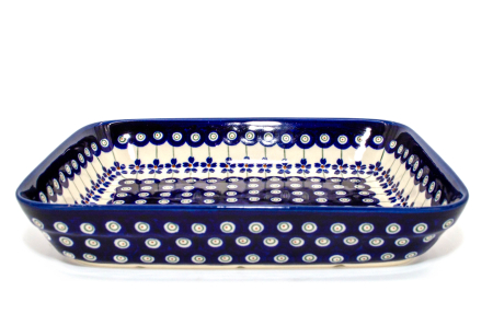 Tava pentru copt Floral Peacock, dreptunghiulara,  ceramica smaltuita, pictata manual, 19,5 x 25,5 cm, volum 1,2 L [2]