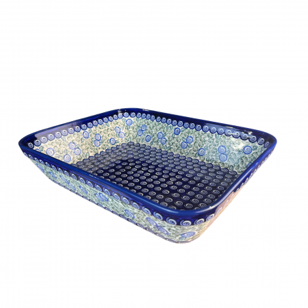 Tava pentru copt Garden Spirals, dreptunghiulara, ceramica smaltuita, pictata manual, 27,5 x 33,3 cm, volum 3,4 L [0]