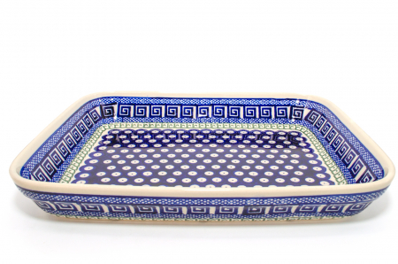 Tava pentru copt Infinity, ceramica smaltuita, pictata manual, 22,5 x 29,5 cm, volum 1,7 L [3]