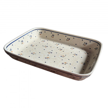 Tava pentru copt Little Flowers, ceramica smaltuita, pictata manual, 22,5 x 29,5 cm, volum 1,7 L [0]