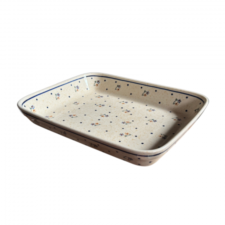 Tava pentru copt Little Flowers, ceramica smaltuita, pictata manual, 22,5 x 29,5 cm, volum 1,7 L [2]