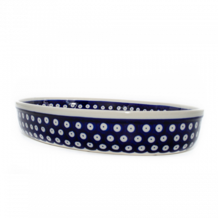Tava pentru copt ovala Blue Eyes, ceramica smaltuita, pictata manual, 22,0 x 31,0 cm, volum 1,6 L [2]