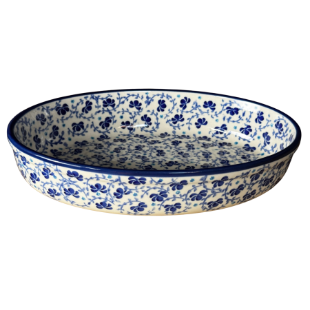 Tava pentru copt ovala, Blue on Blue, ceramica smaltuita, pictata manual, 19,0 x 27,5 cm, volum 1,4 L [9]