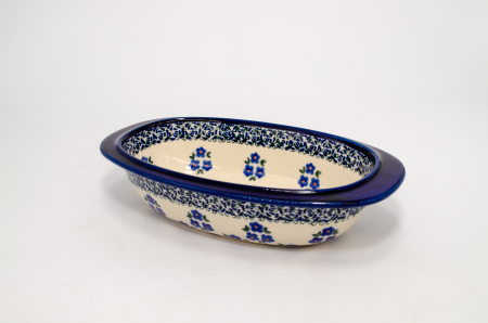 Tava pentru copt ovala Confidence, ceramica smaltuita, pictata manual, 12,0 x 23,0cm, volum 500 ml [0]