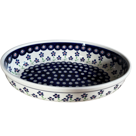 Tava pentru copt ovala, Hope, ceramica smaltuita, pictata manual, 19,0 x 27,5 cm, volum 1,4 L [1]