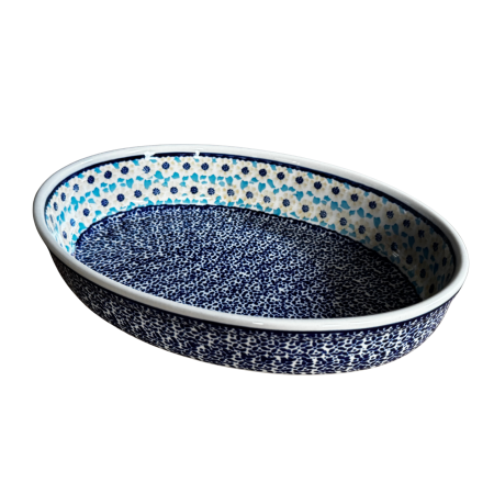 Noutăți. - Tava pentru copt ovala, Riverdance ceramica smaltuita, pictata manual, 19,0 x 27,5 cm, volum 1,4 L