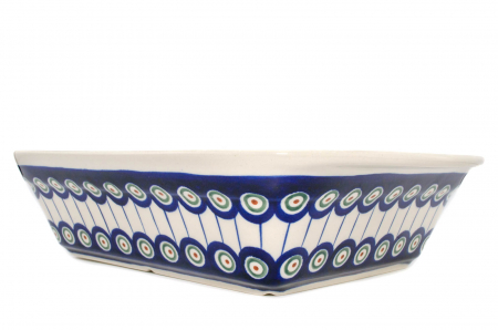 Tava pentru copt Peacock Eyes, dreptunghiulara, ceramica smaltuita, pictata manual, 20,3 x 30,7 cm, volum 1,5 L [4]