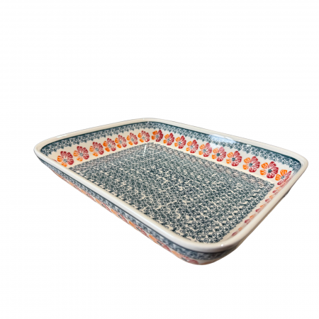 Tava pentru copt Poppy Rain, ceramica smaltuita, pictata manual, 22,5 x 29,5 cm, volum 1,7 L [5]
