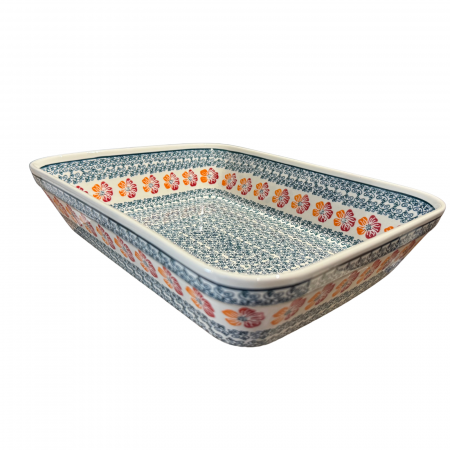 Tava pentru copt Poppy Rain, dreptunghiulara, ceramica smaltuita, pictata manual, 27,5 x 33,3 cm, volum 3,4 L [2]