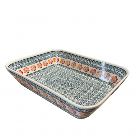 Tava pentru copt Poppy Rain, dreptunghiulara, ceramica smaltuita, pictata manual, 27,5 x 33,3 cm, volum 3,4 L [7]
