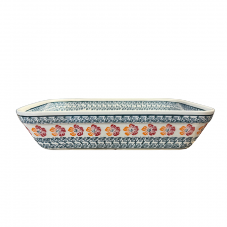 Tava pentru copt Poppy Rain, dreptunghiulara, ceramica smaltuita, pictata manual, 27,5 x 33,3 cm, volum 3,4 L [9]