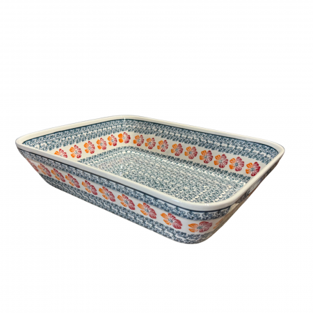 Tava pentru copt Poppy Rain, dreptunghiulara, ceramica smaltuita, pictata manual, 27,5 x 33,3 cm, volum 3,4 L [5]
