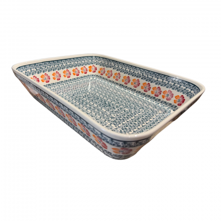 Tava pentru copt Poppy Rain, dreptunghiulara, ceramica smaltuita, pictata manual, 27,5 x 33,3 cm, volum 3,4 L [3]
