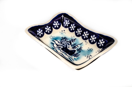 Tava pentru copt Winter Chapel, ceramica smaltuita, pictata manual, 17,4 x 12,0 cm, volum 250 ml [3]