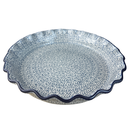 Tava tarta Blue Sea, ceramica smaltuita, pictata manual, diametru 25,5 cm