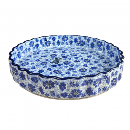 Tava tarta Butterfly Dance, ceramica smaltuita, pictata manual, 24 cm [0]