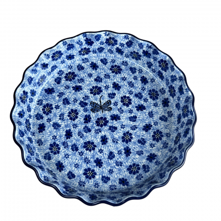 Tava tarta Butterfly Dance, ceramica smaltuita, pictata manual, diametru 25,5 cm [6]