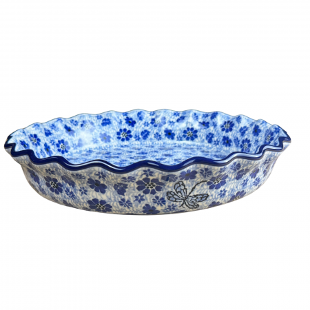 Tava tarta Butterfly Dance, ceramica smaltuita, pictata manual, diametru 25,5 cm [9]