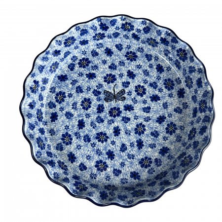 Tava tarta Butterfly Dance, ceramica smaltuita, pictata manual, diametru 25,5 cm [5]