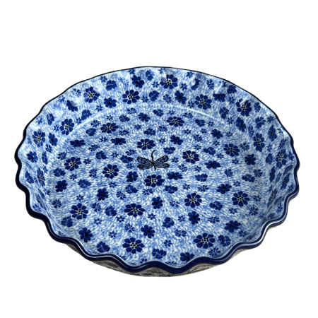 Tava tarta Butterfly Dance, ceramica smaltuita, pictata manual, diametru 25,5 cm [3]