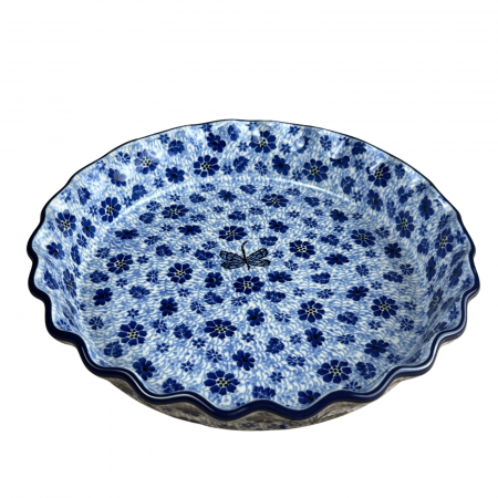 Tava tarta Butterfly Dance, ceramica smaltuita, pictata manual, diametru 25,5 cm [4]