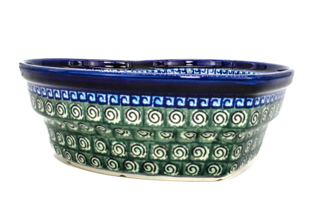 Tava tarta in forma de "inima" Mosaic, ceramica smaltuita, pictata manual, 21,9 x 7,7, volum 1,5 L [3]