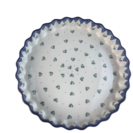 Tava tarta Wild Hearts, ceramica smaltuita, pictata manual, 24 cm [3]