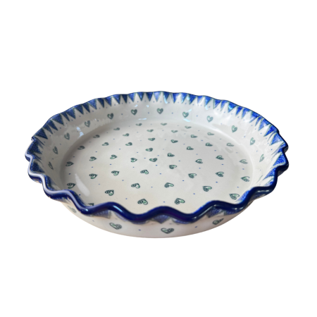 Tava tarta Wild Hearts, ceramica smaltuita, pictata manual, diametru 25,5 cm