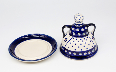 Untiera cu capac "figurina" Floral Peacock, ceramica smaltuita, pictata manual, 12,0 x 14,3 cm [4]