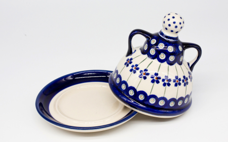 Untiera cu capac "figurina" Floral Peacock, ceramica smaltuita, pictata manual, 12,0 x 14,3 cm [2]