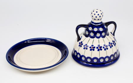 Untiera cu capac "figurina" Floral Peacock, ceramica smaltuita, pictata manual, 12,0 x 14,3 cm [3]