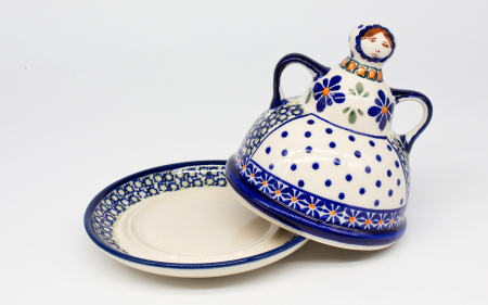 Untiera cu capac "figurina"  Joy, ceramica smaltuita, pictata manual, 12,0 x 14,3 cm [2]